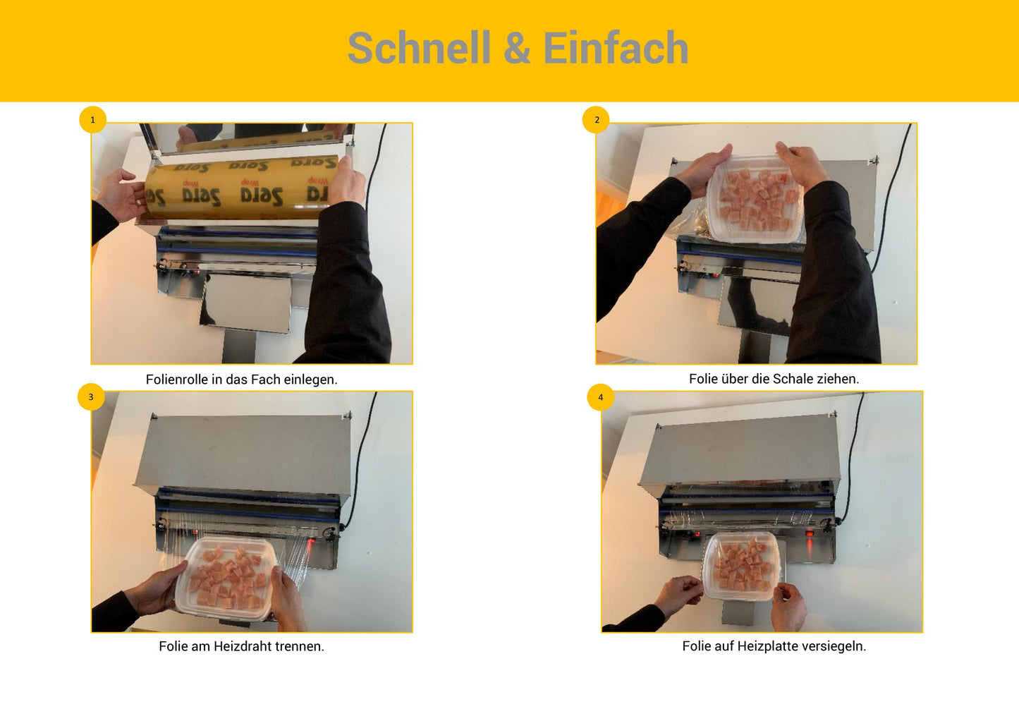 Verpackungsmaschine für Lebensmittel in Metzgereien, Supermärkte, Restaurants...